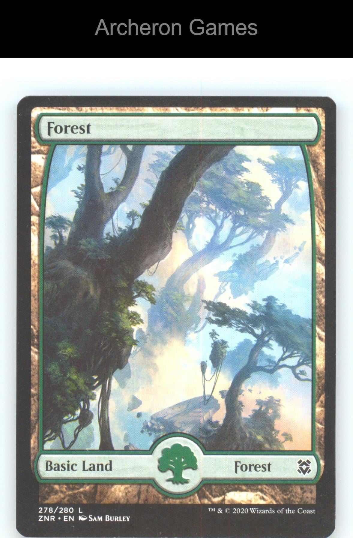 Forest (278) - Full Art ZNR 278 Land MTG Card Zendikar Rising
