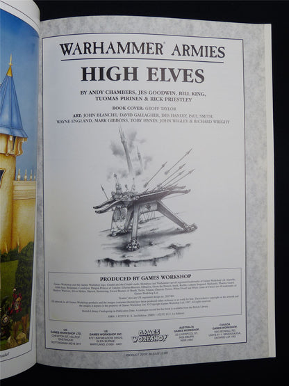 Warhammer Armies: High Elves 5th Edition Softback 1997 - Warhammer Old World #1HE