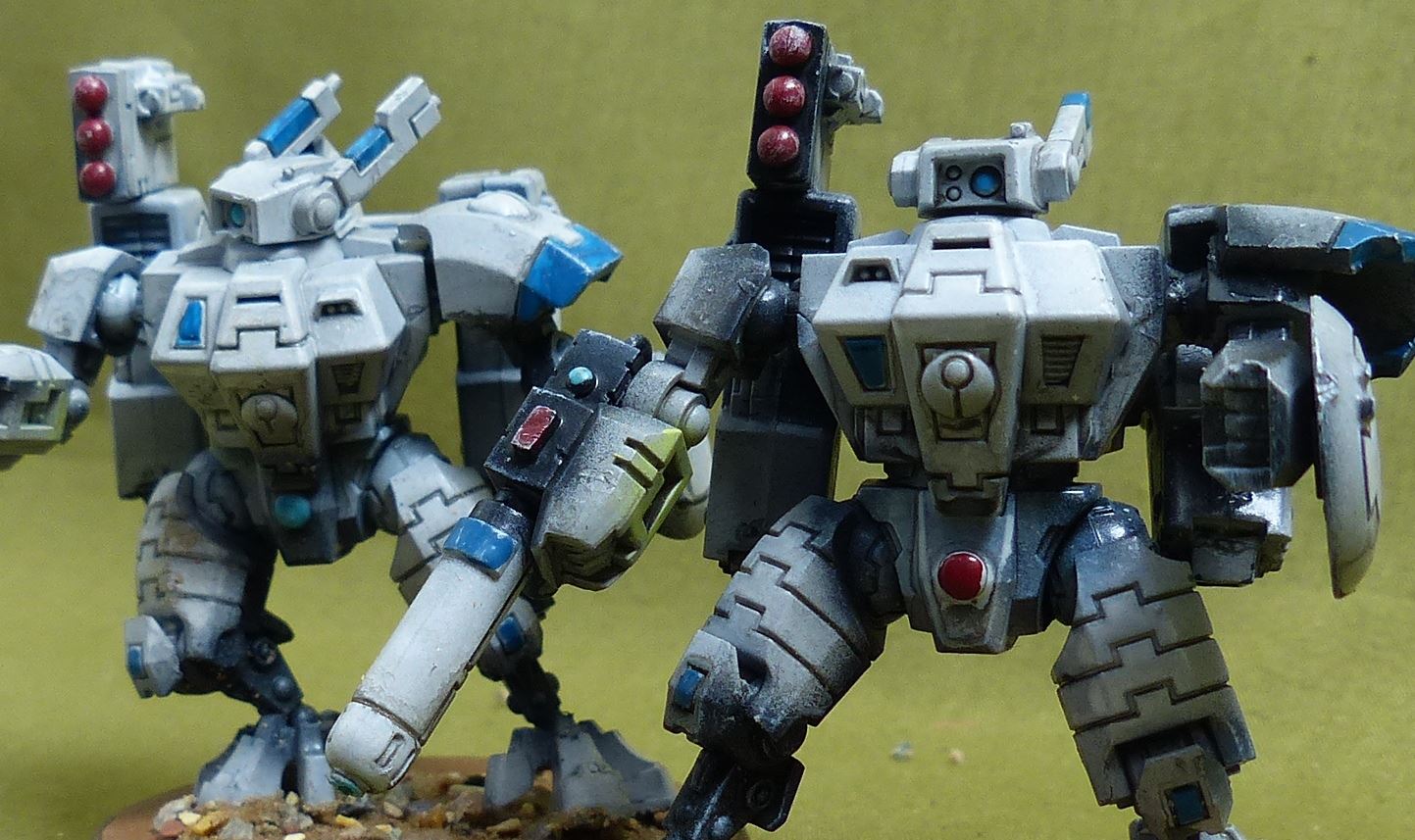 XV8 Crisis Battlesuit Team set of 2 painted - Tau Empire - Warhammer 40K #2YX
