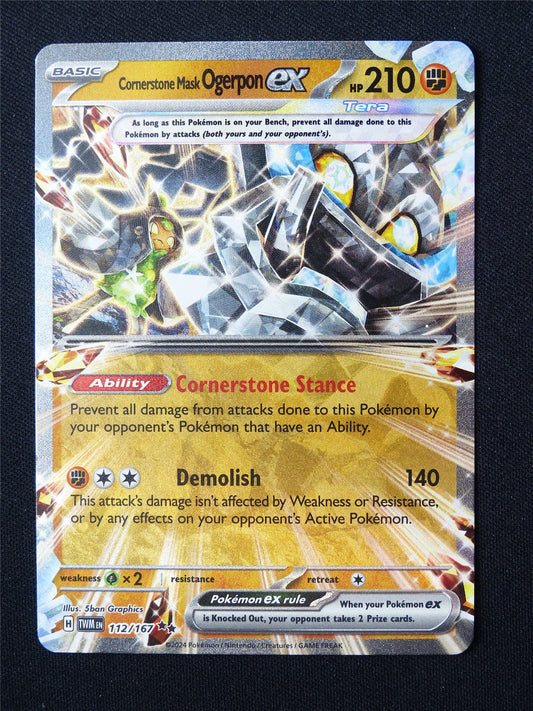 Cornerstone Mask Ogerpon EX 112/167 Holo - Pokemon Card #5Y7