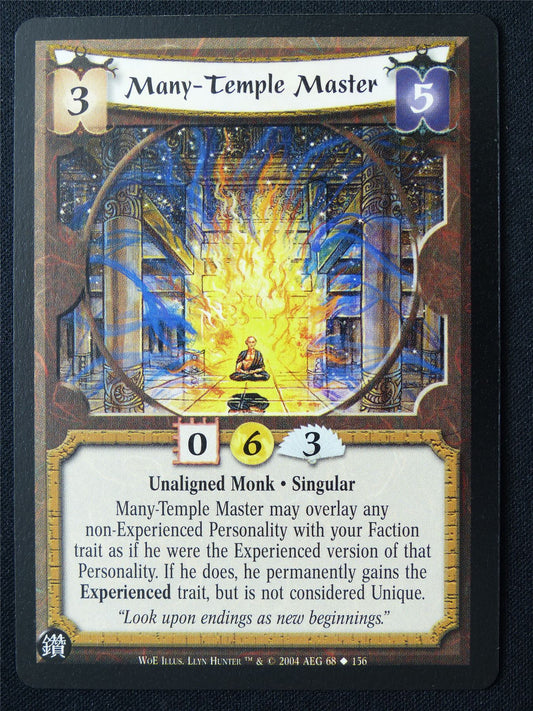 Many-Temple Master - WoE - Legend of the Five Rings L5R Card #ZC