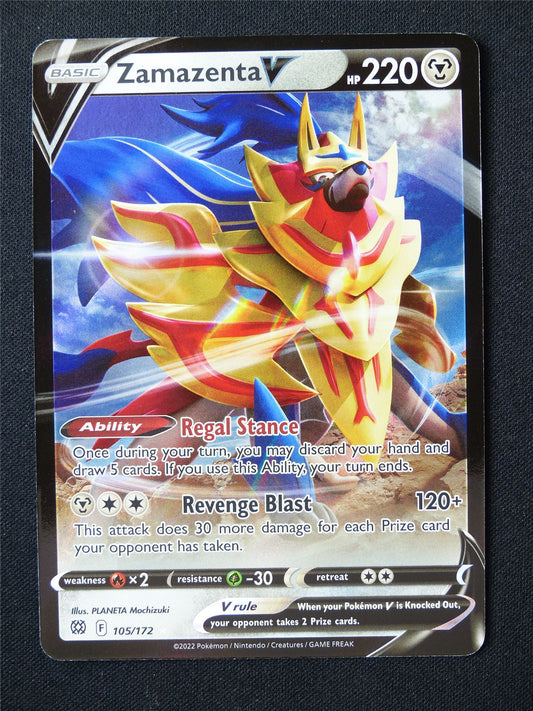 Zamazenta V 105/172 Holo - Pokemon Card #6LN