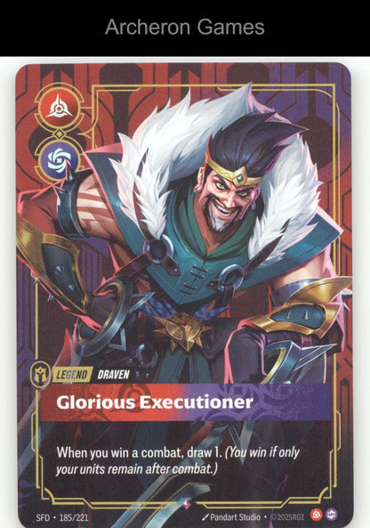 Draven - Glorious Executioner SFD 185/221 R  Card Spiritforged