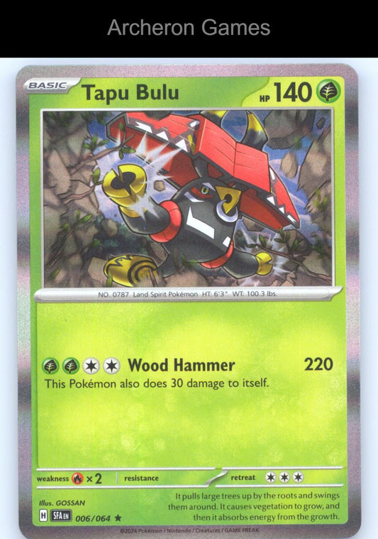 Pokemon Card Tapu Bulu SFA 006/064 R Shrouded Fable Holo