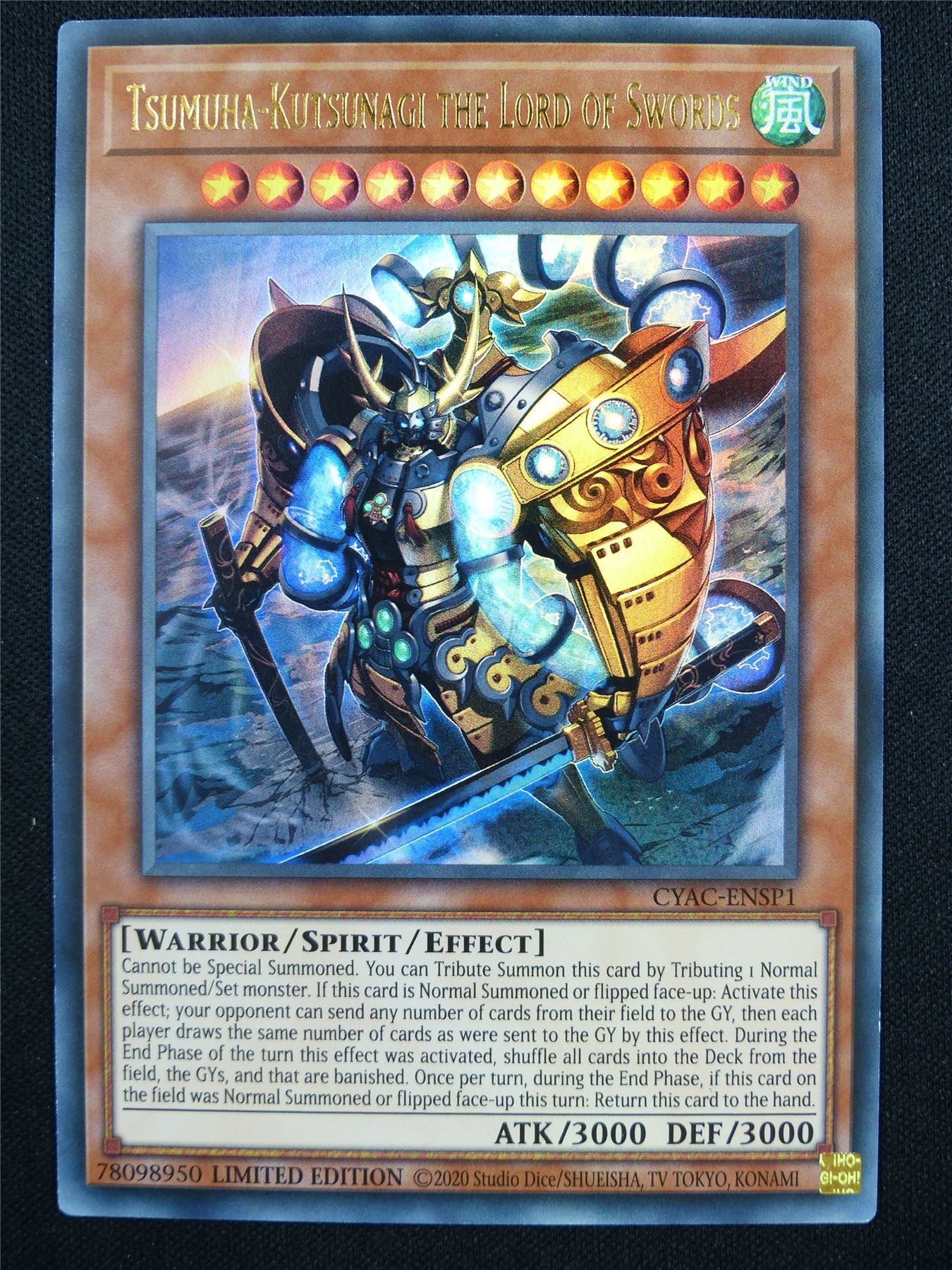 Tsumuha-Kutsunagi The Lord of Swords CYAC Ultra Rare - Lim ed Yugioh Card #ZE