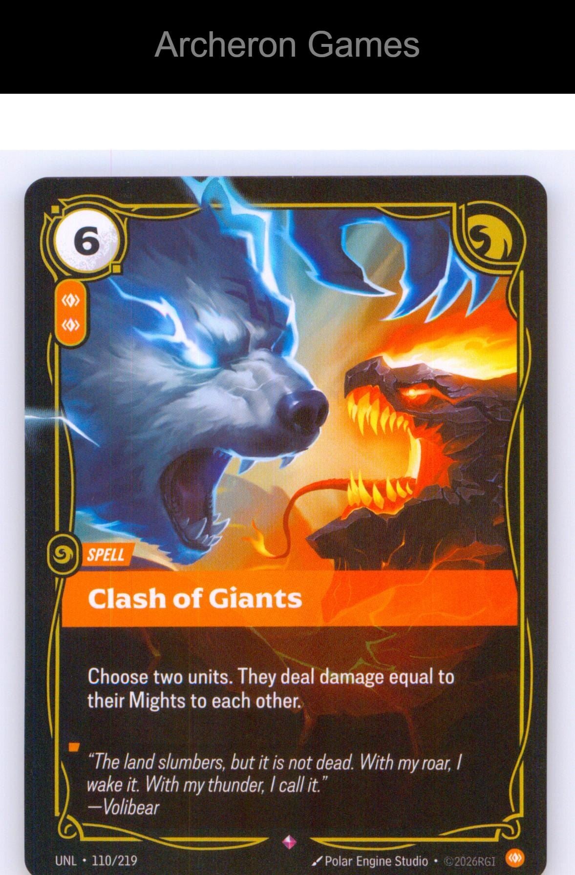 Clash of Giants UNL 110/219 R Unleashed Riftbound Card