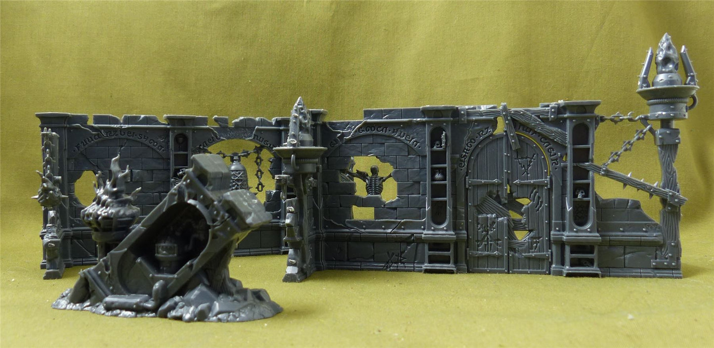 Jade & Fire Walls and Bell - Scenery - Warhammer AoS #CX