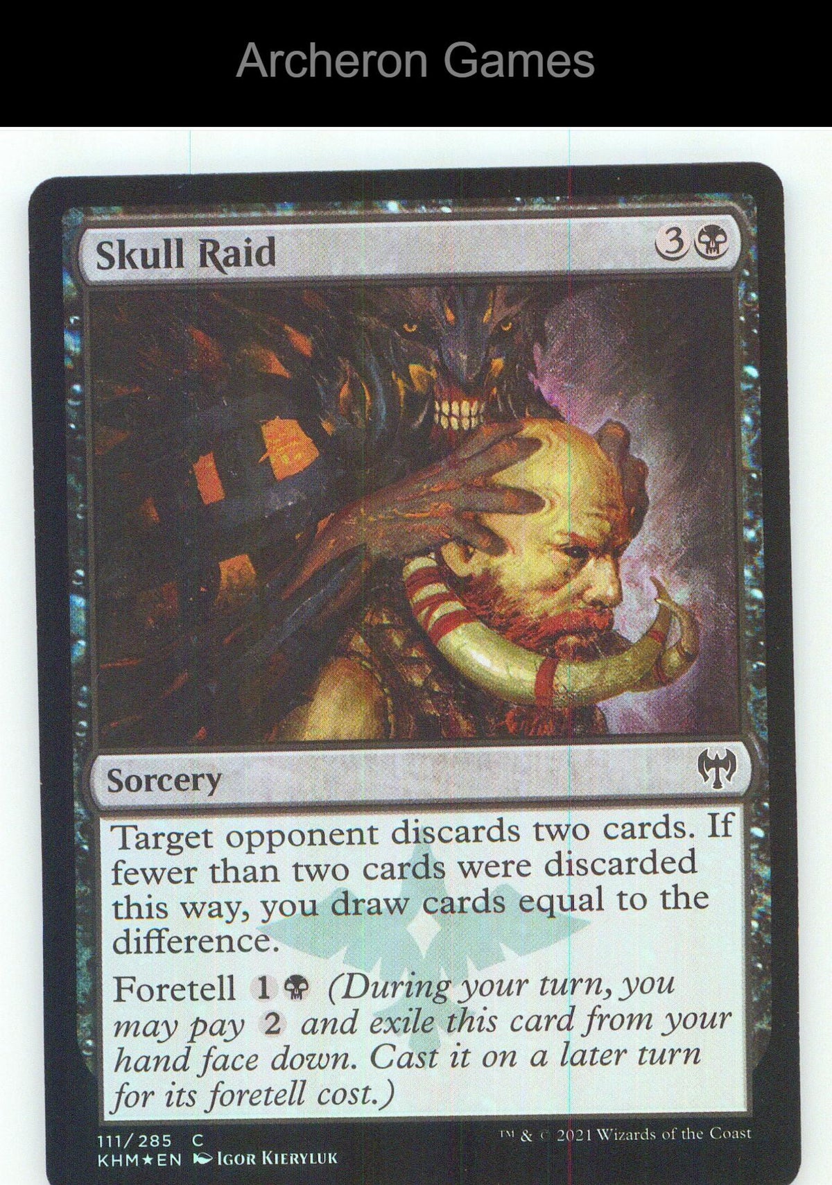 Skull Raid KHM 111 C MTG Card NM/EX+ Foil