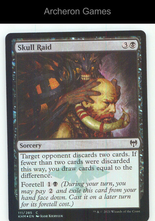 Skull Raid KHM 111 C MTG Card NM/EX+ Foil