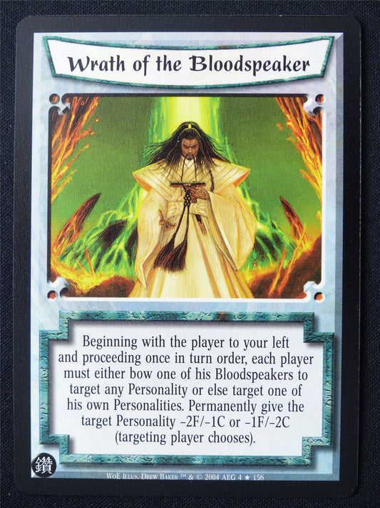 Wrath of the Bloodspeaker - WoE - Legend of the Five Rings L5R Card #UH