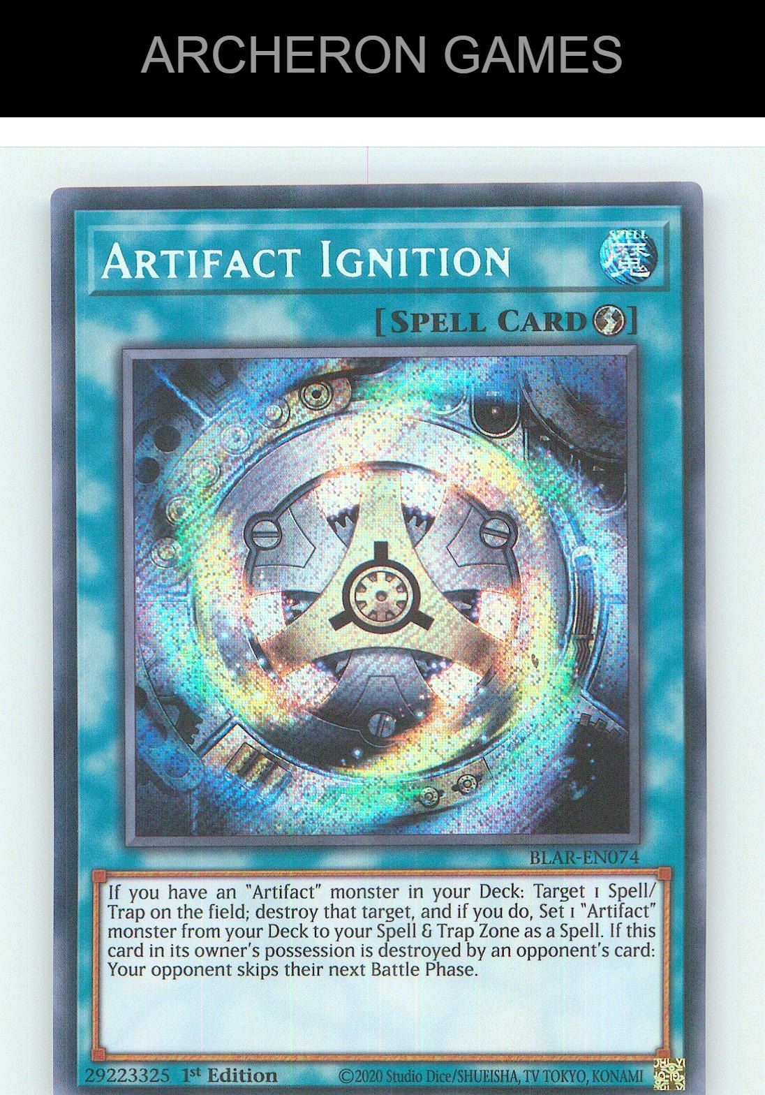 Artifact Ignition SEC YUGIOH Card 1st Edition