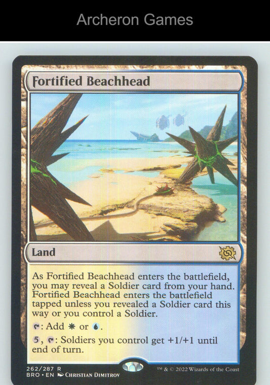 Fortified Beachhead BRO 262 R MTG Card NM/EX+