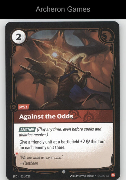 Against the Odds SFD 001/221 C  Card Spiritforged