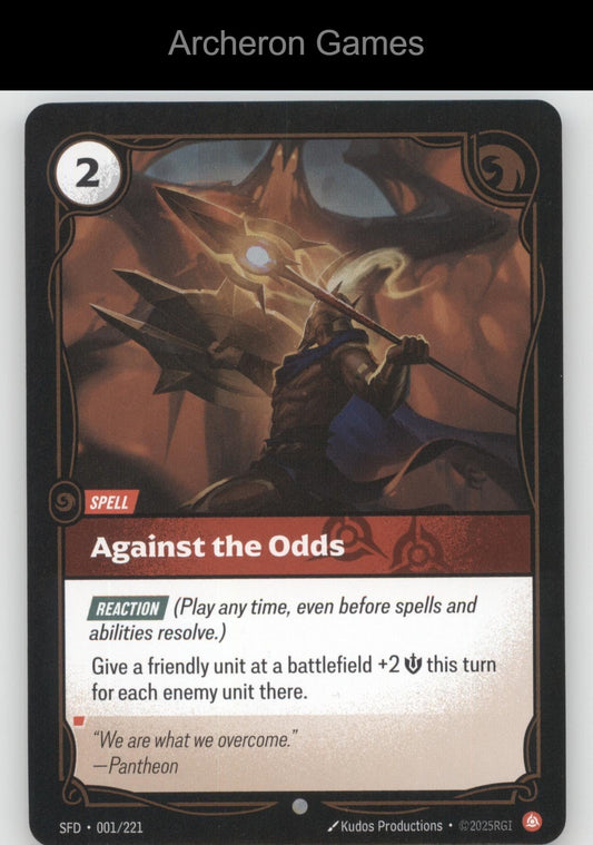 Against the Odds SFD 001/221 C  Card Spiritforged