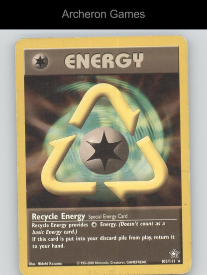 Pokemon Card Recycle Energy N1 105/111 R Neo Genesis Unlimited