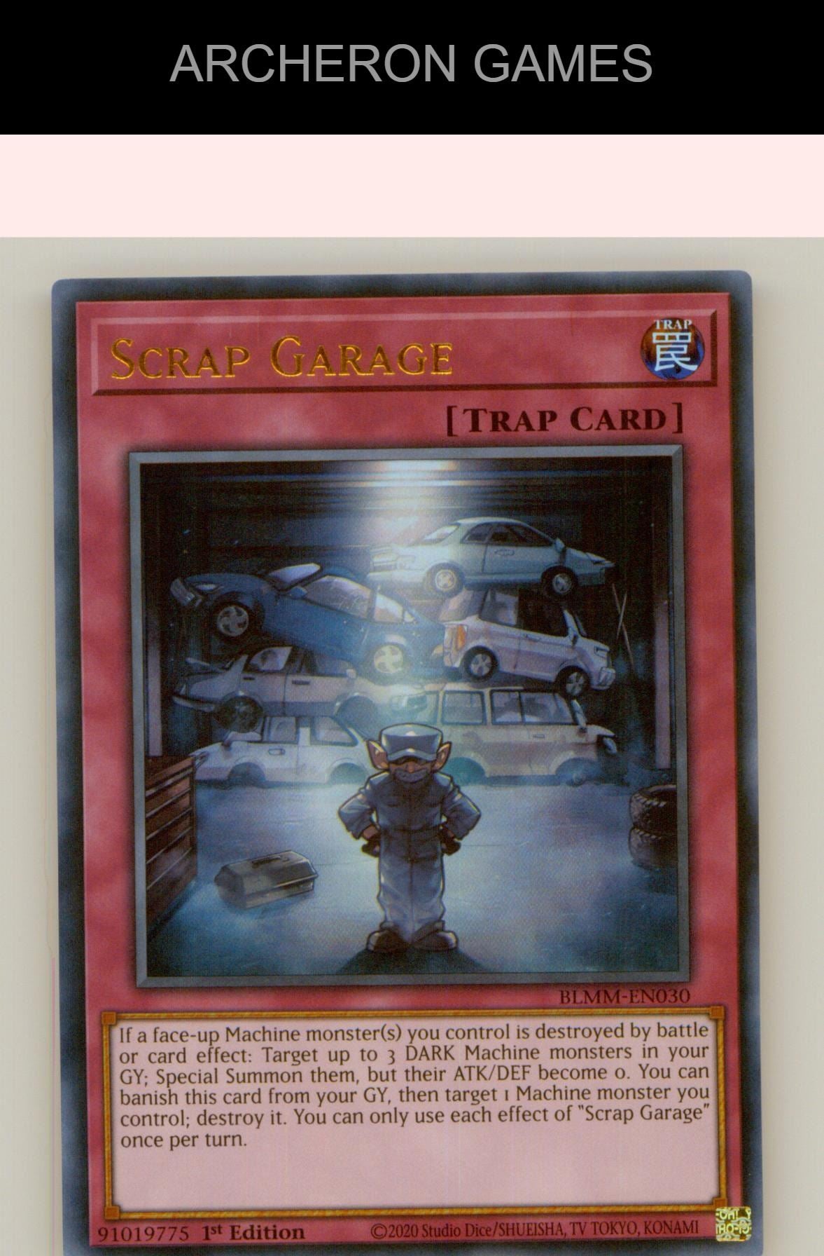 Scrap Garage Ultra Rare YUGIOH Card 1st Edition
