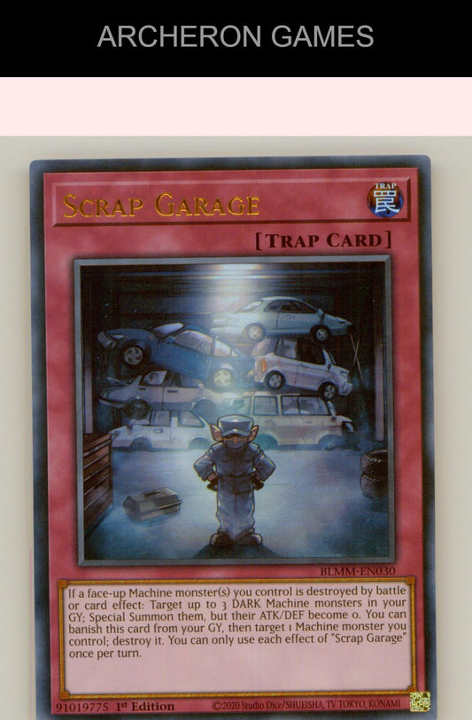 Scrap Garage Ultra Rare YUGIOH Card 1st Edition