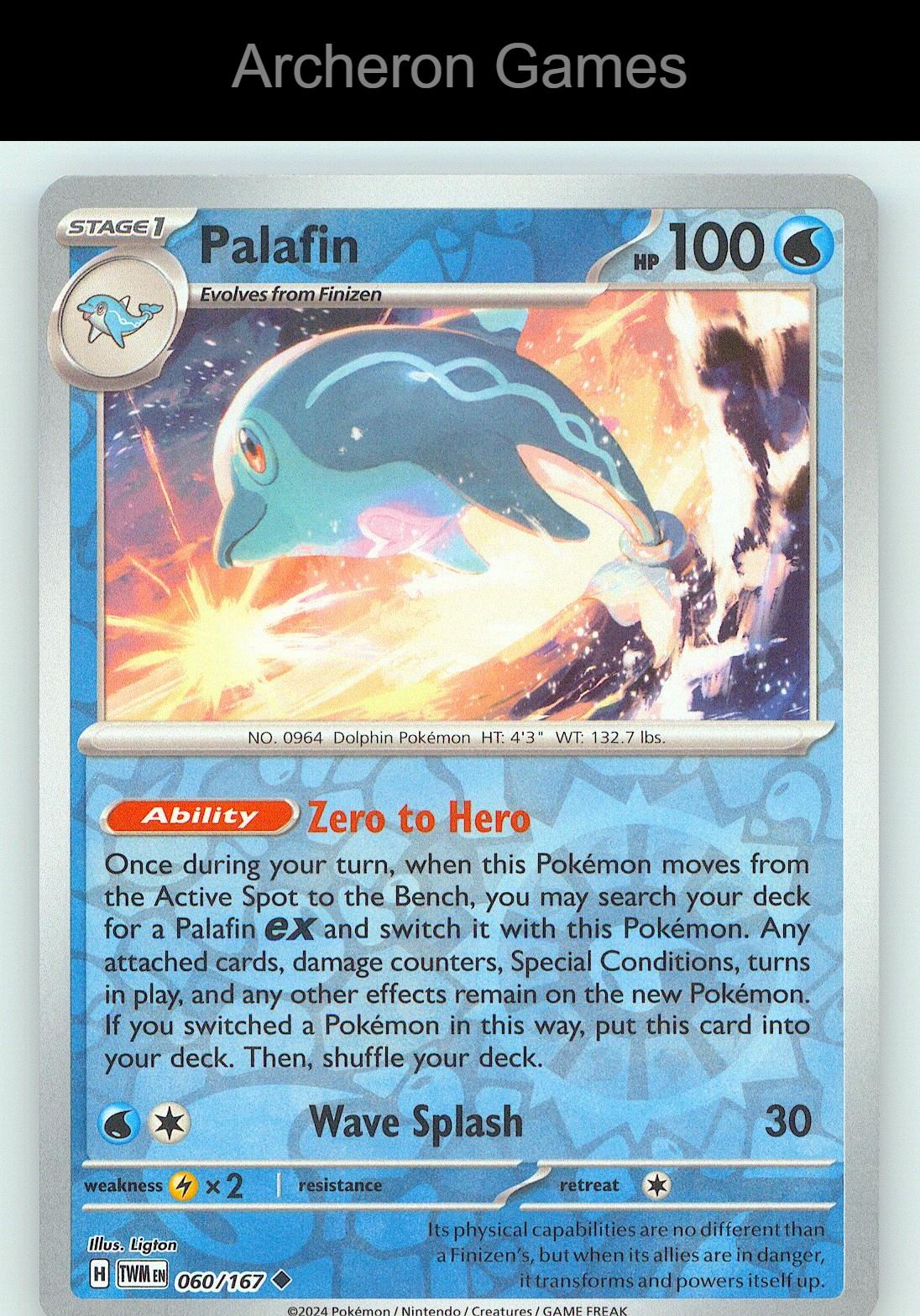 Pokemon Card Palafin TWM 060/167 UC Twilight Masquerade Reverse Holo