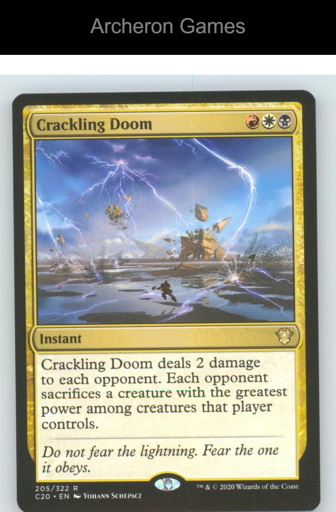 Crackling Doom C20 205 R MTG Card NM/EX+