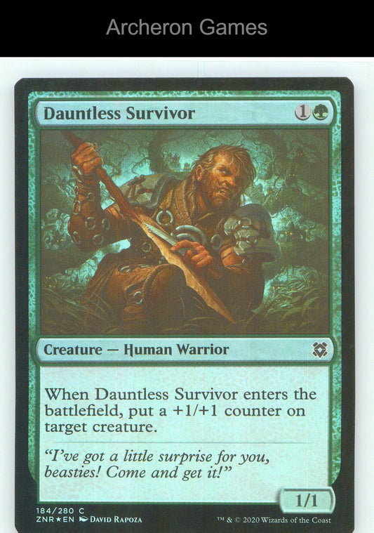 Dauntless Survivor ZNR 184 C MTG Card NM/EX+ Foil