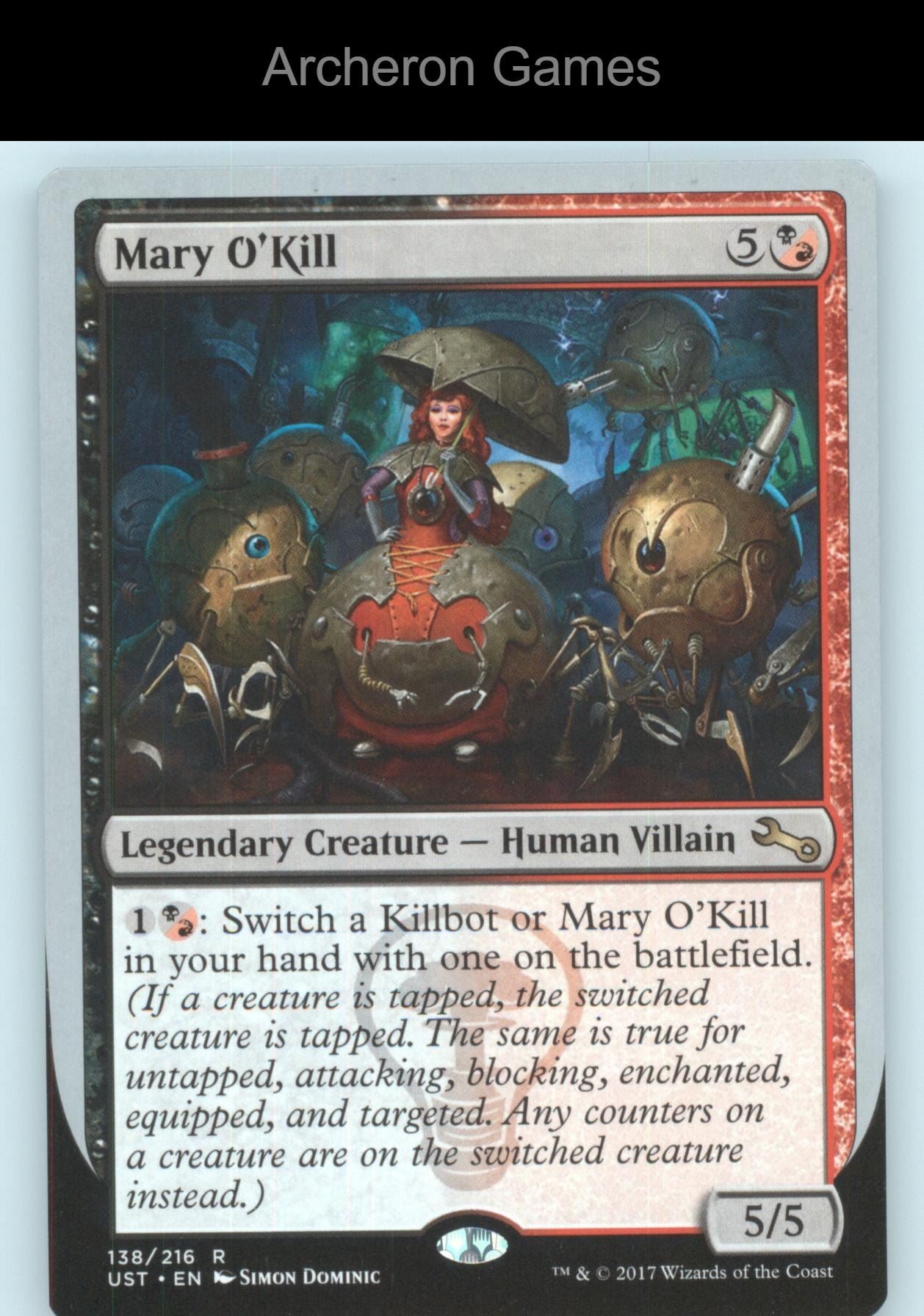 Mary O'Kill 138 R MTG Card Unstable