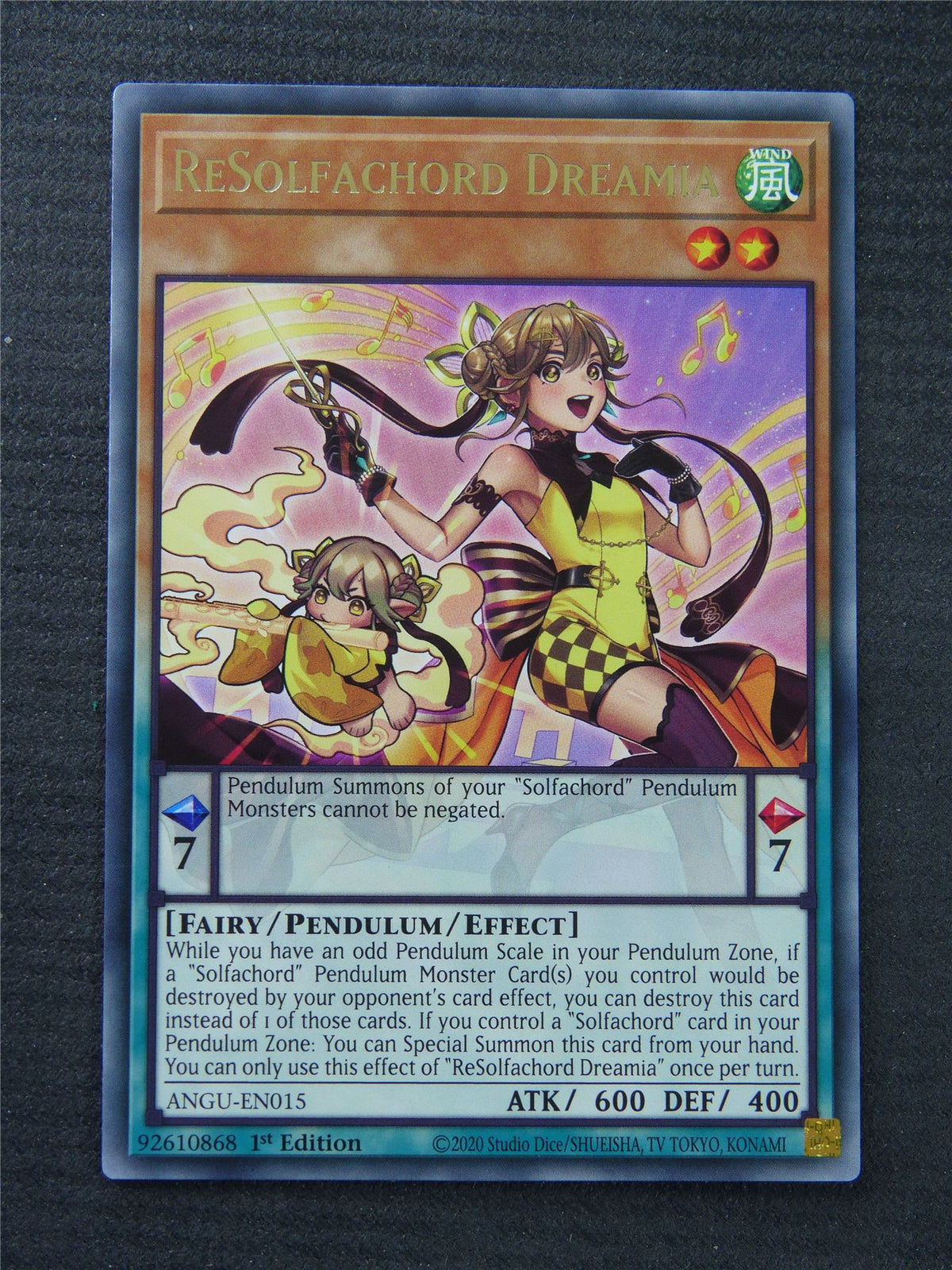 ReSolfachord Dreamia ANGU Rare - 1st Edition - Yugioh Card #1OM