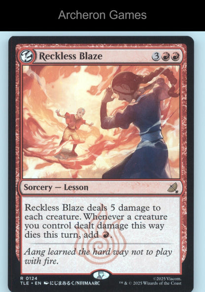 Reckless Blaze 124 R MTG Card Avatar: The Last Airbender: Eternal-Legal