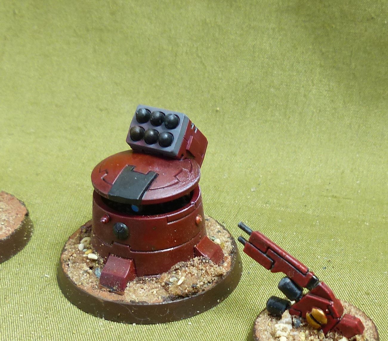 Recon Drone and tactical support turrets painted - Tau Empire - Warhammer 40K #F8