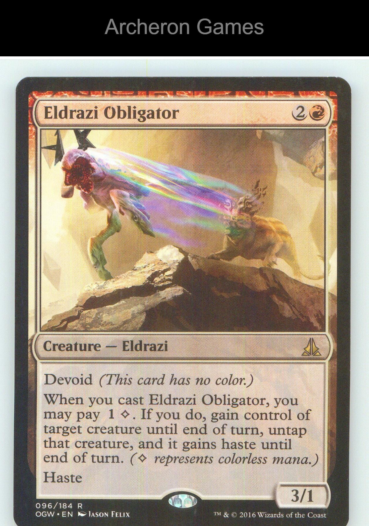 Eldrazi Obligator OGW 96 R MTG Card NM/EX+