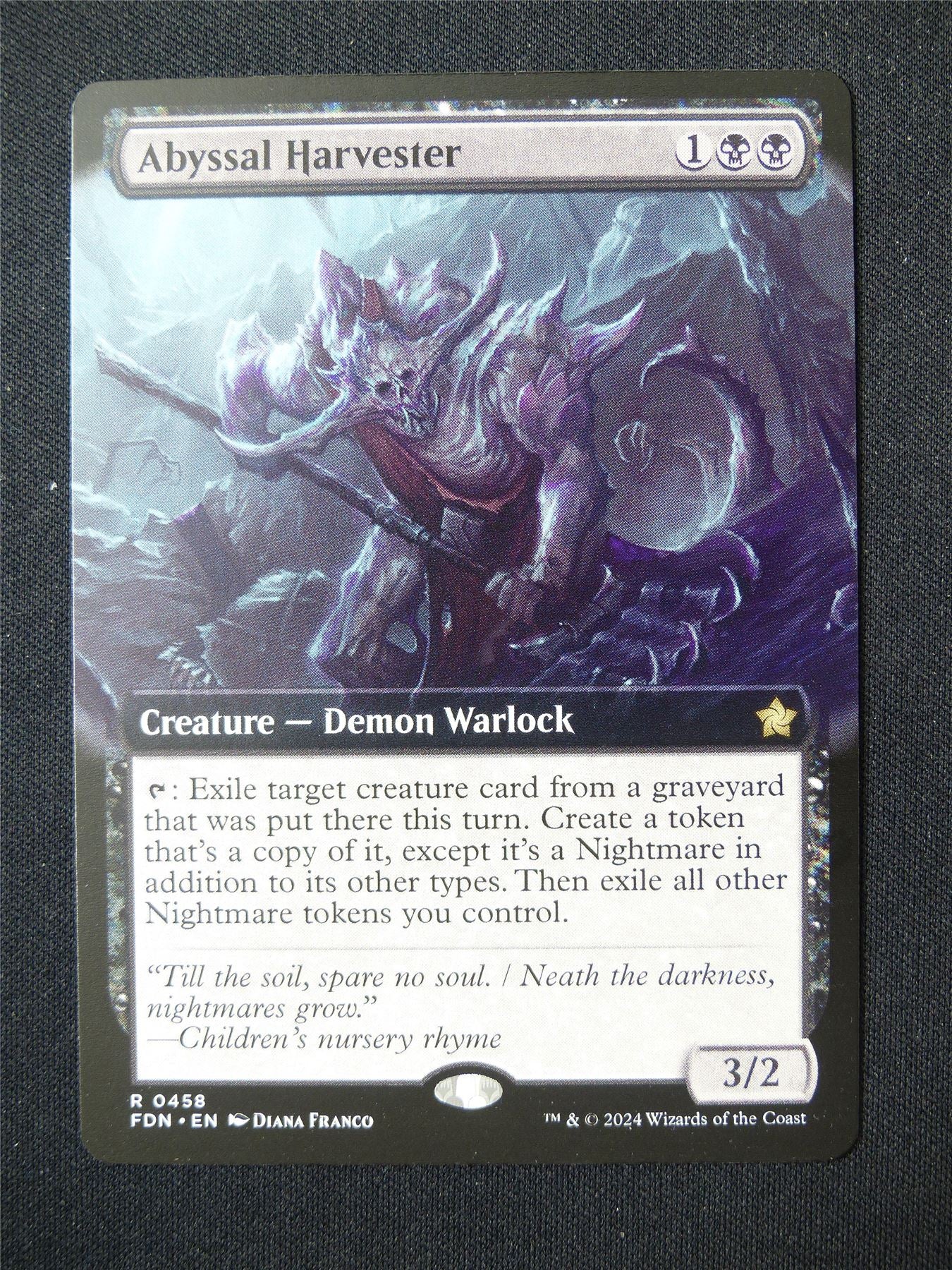 Abyssal Harvester Extended Art - FDN - Mtg Card #X