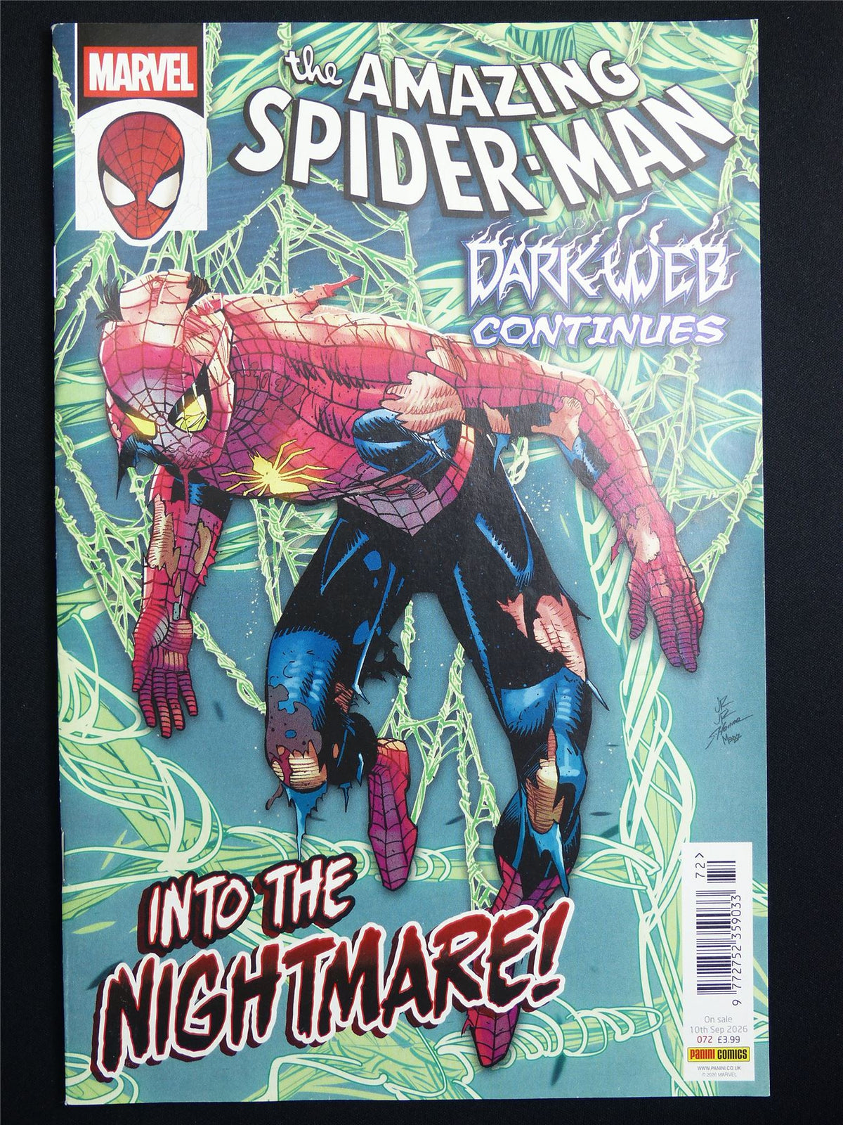 The Amazing SPIDER-MAN: Dark Web Continues #72 Crv A Panini - Marvel Comic #4EN