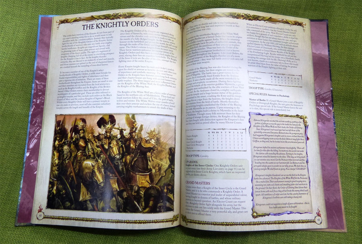 8th Edition 2011 The Empire Armies Hardback Book - Warhammer AoS 40k #8Q