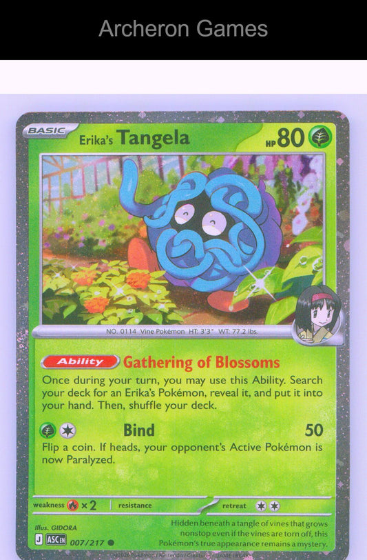 Pokemon Card Erika's Tangela ASC 007/217 C Ascended Heroes
