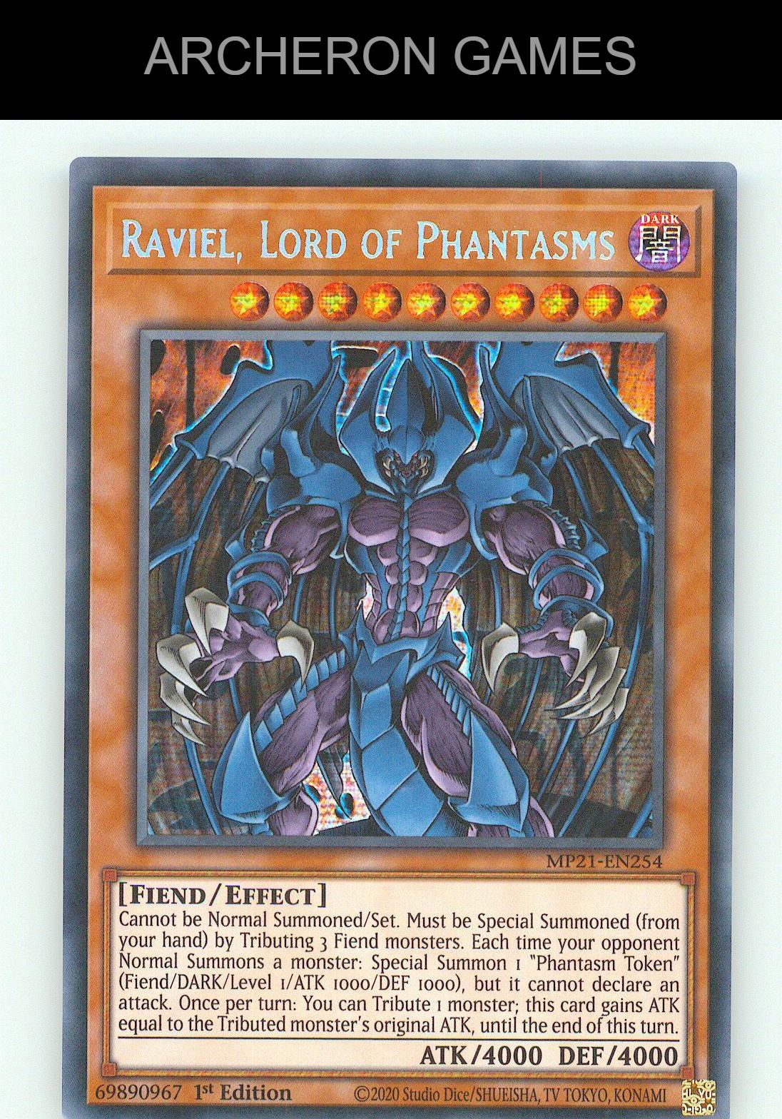 Raviel, Lord of Phantasms SEC YUGIOH Card
