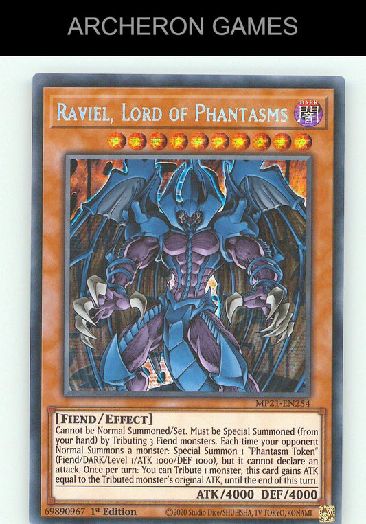 Raviel, Lord of Phantasms SEC YUGIOH Card