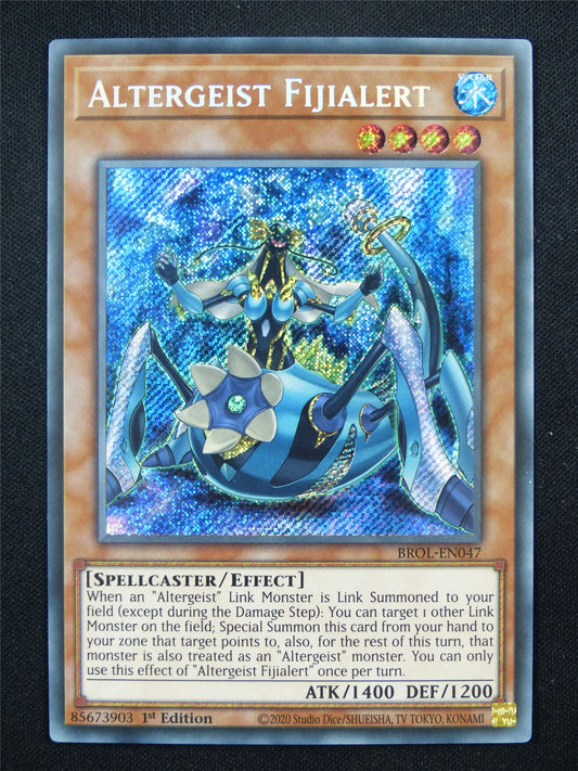 Altergeist Fijialert BROL Secret Rare - 1st ed Yugioh Card #14T