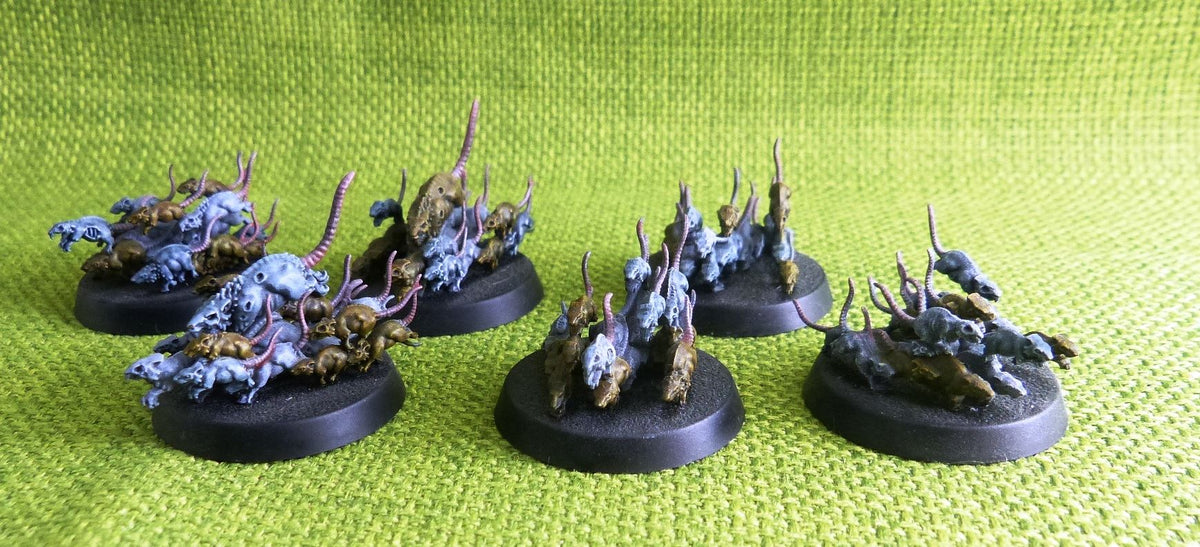 Corpse Rat Swarms Painted - Cursed City - Warhammer AoS 40k #V