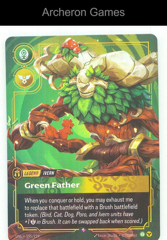 Ivern - Green Father UNL 195/219 R Unleashed Riftbound Card