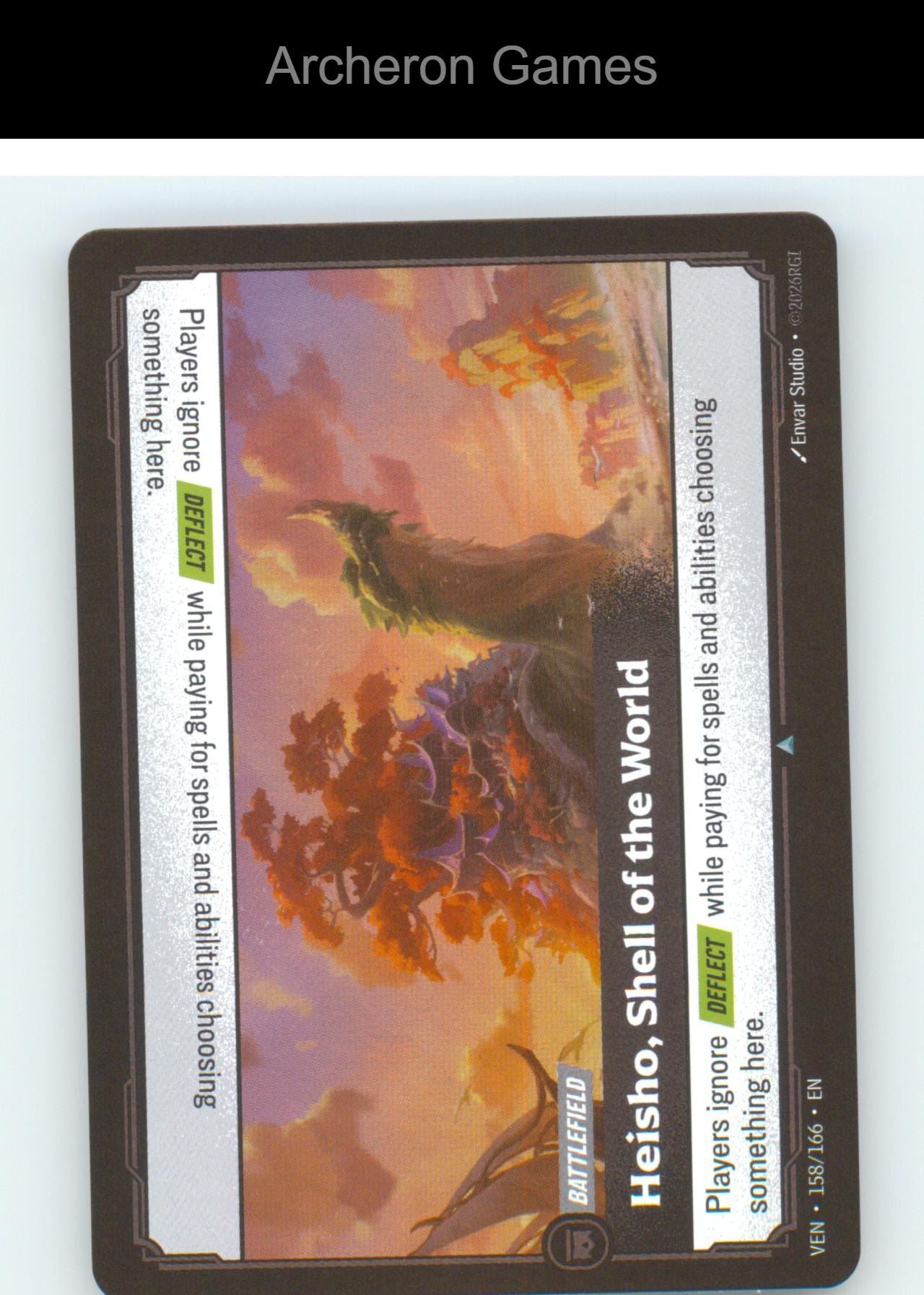 Heisho, Shell of the World VEN 158/166 UC Vendetta Riftbound Card Foil