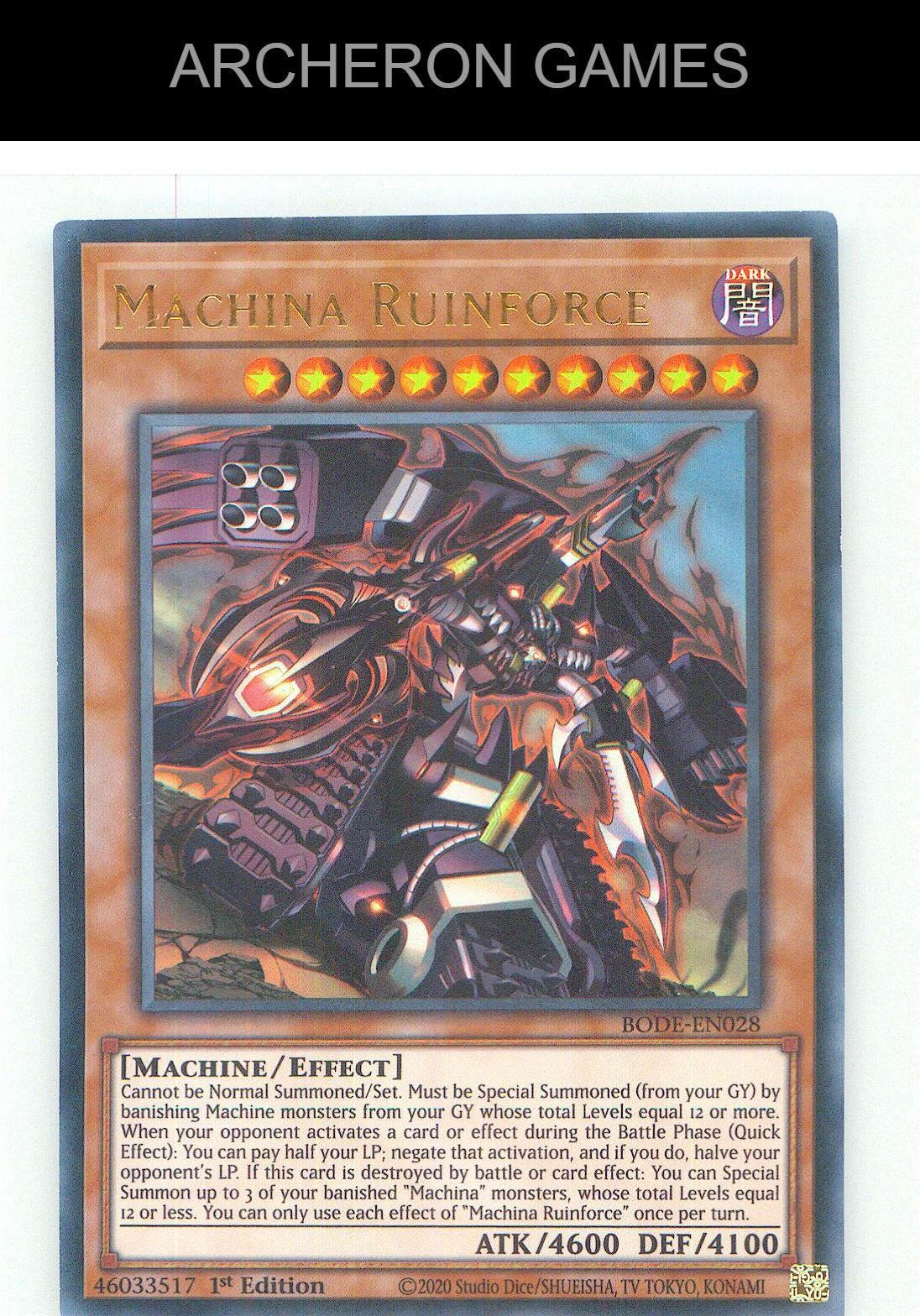Machina Ruinforce Ultra Rare YUGIOH Card 1st Edition