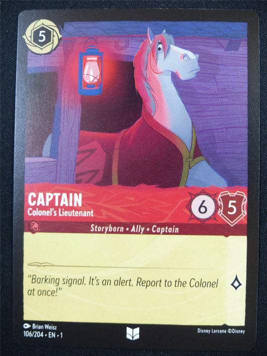 Captain Colonel's Lieutenant 106/204 - Lorcana Card #4QF