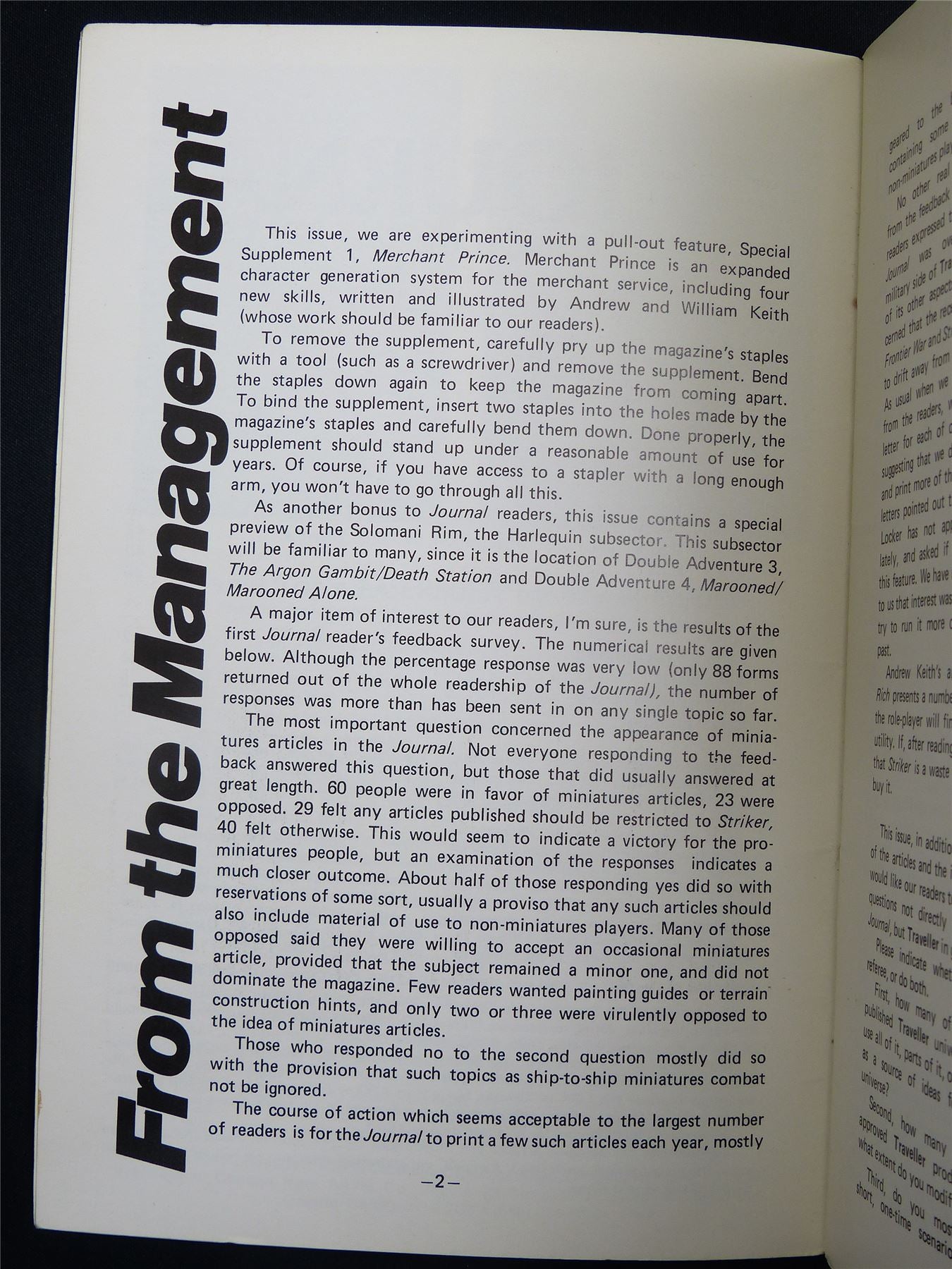 The Journal of the Travellers' Aid Society #12  - Roleplaying Booklet #2TH