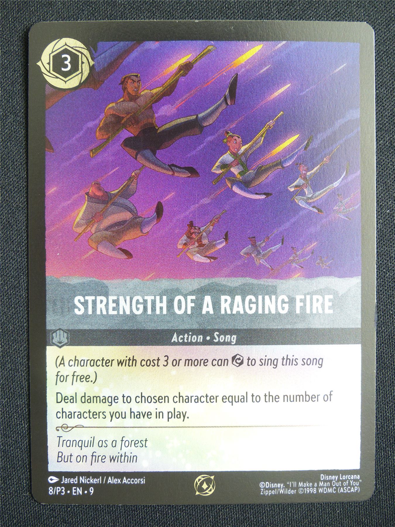 Strength of a Raging Fire 8/P3 Foil - Lorcana Card #13S