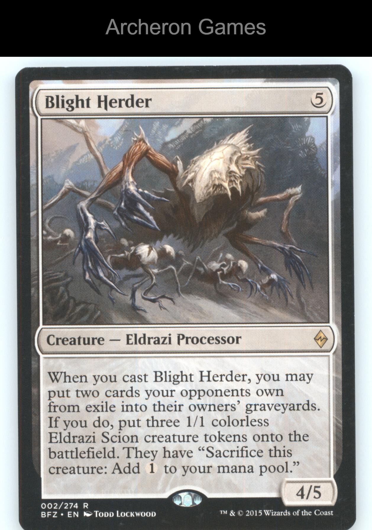 Blight Herder 2 R MTG Card Battle for Zendikar