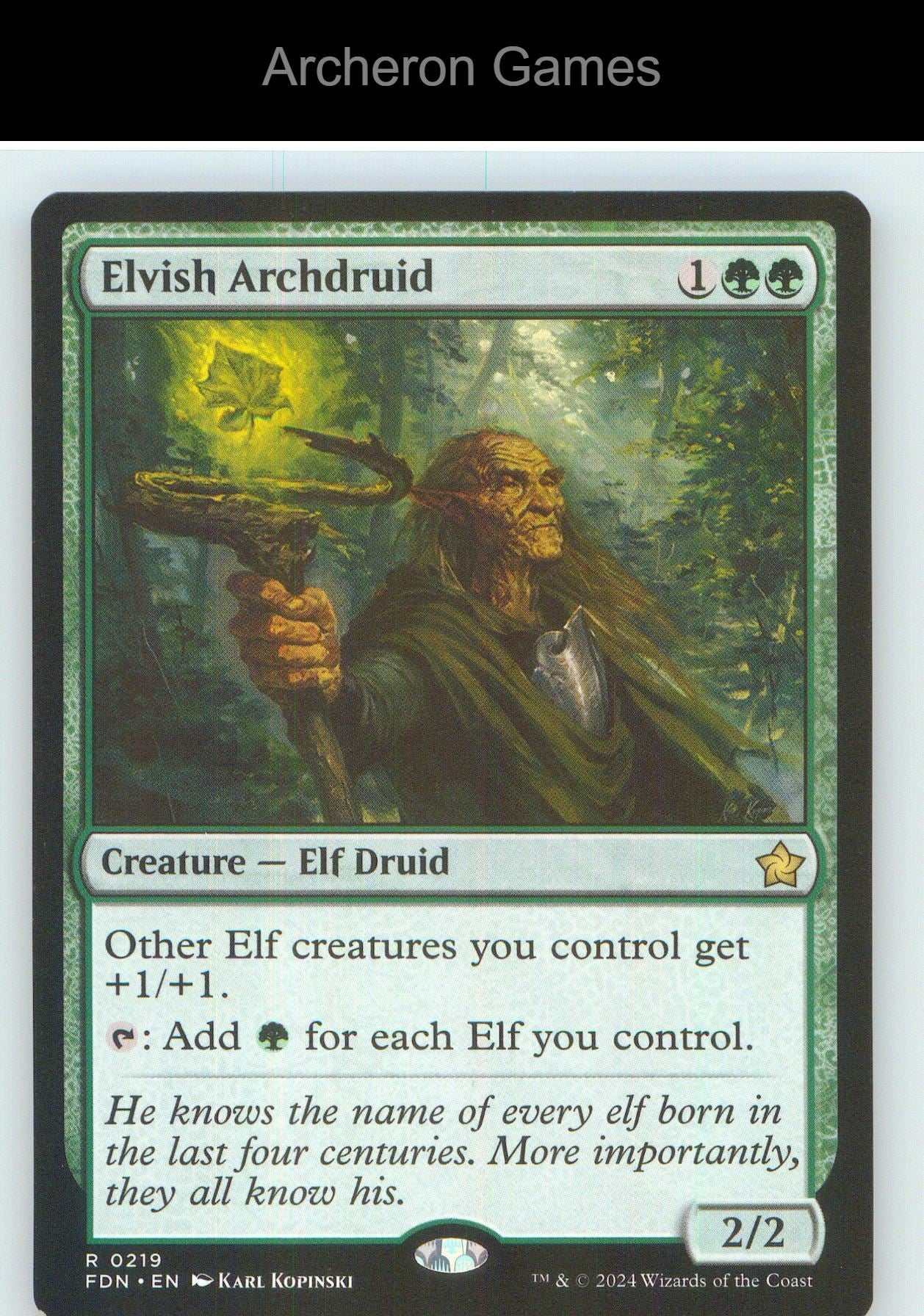 Elvish Archdruid FDN 219 R MTG Card NM/EX+