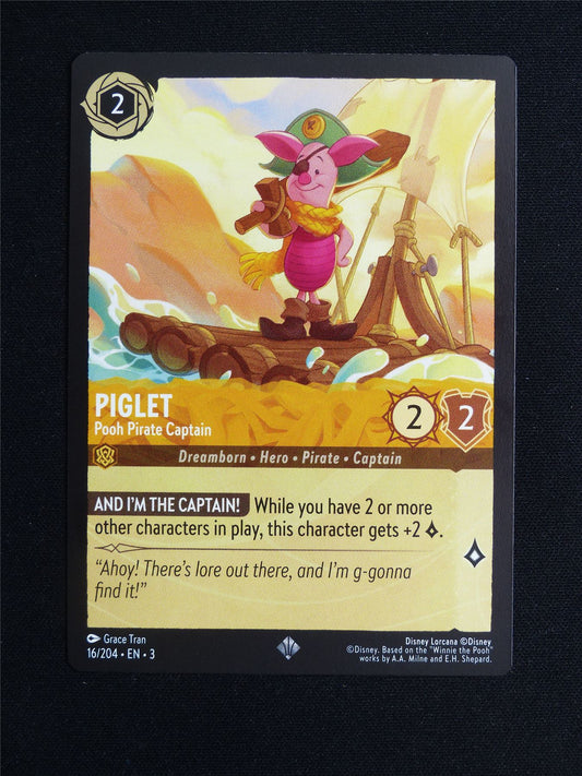 Piglet Pooh Pirate Captain 16/204 - Lorcana Card #1ZZ