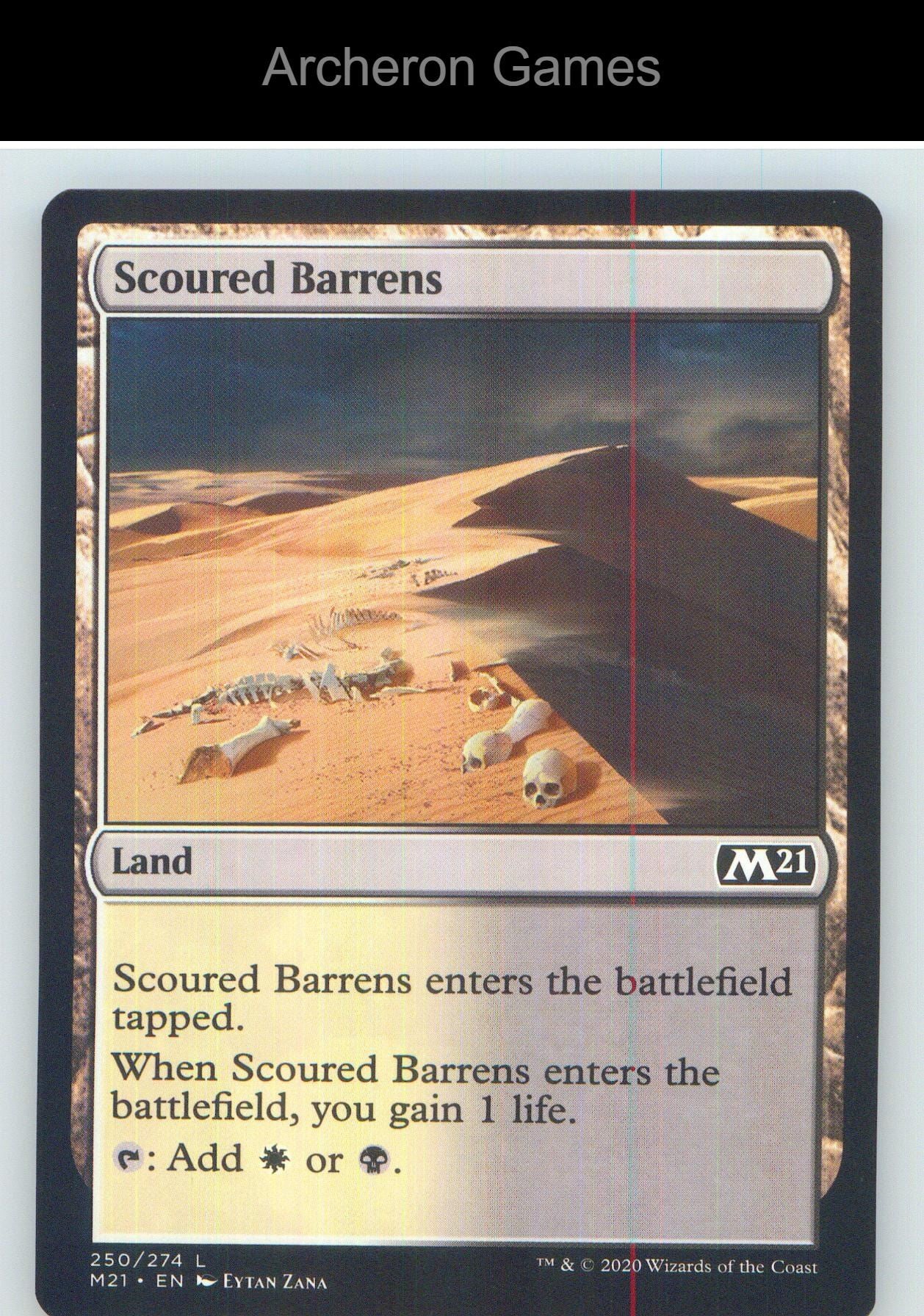 Scoured Barrens M21 250 Land MTG Card NM/EX+