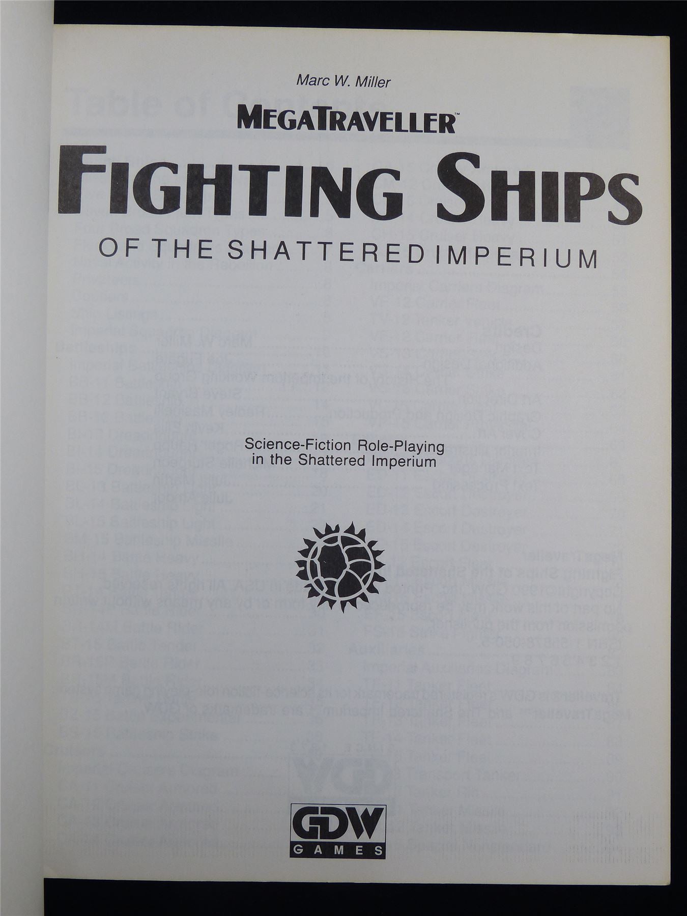 MegaTraveller: Fighting Ships of the Shattered Imperium - Roleplaying Softback #2RO