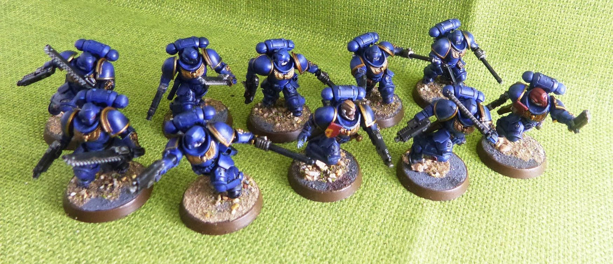 Assault Intercessor Squad - Painted - Space Marines - Warhammer AoS 40k #HG