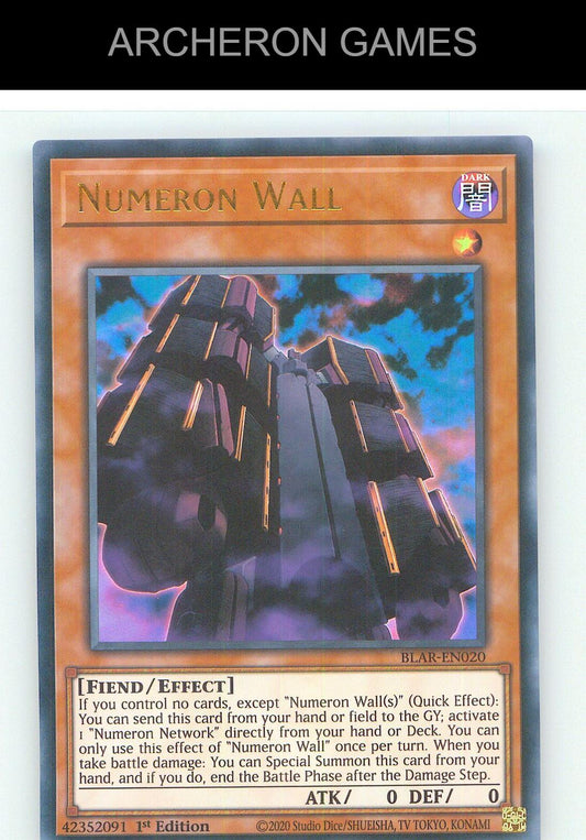 Numeron Wall Ultra Rare YUGIOH Card 1st Edition
